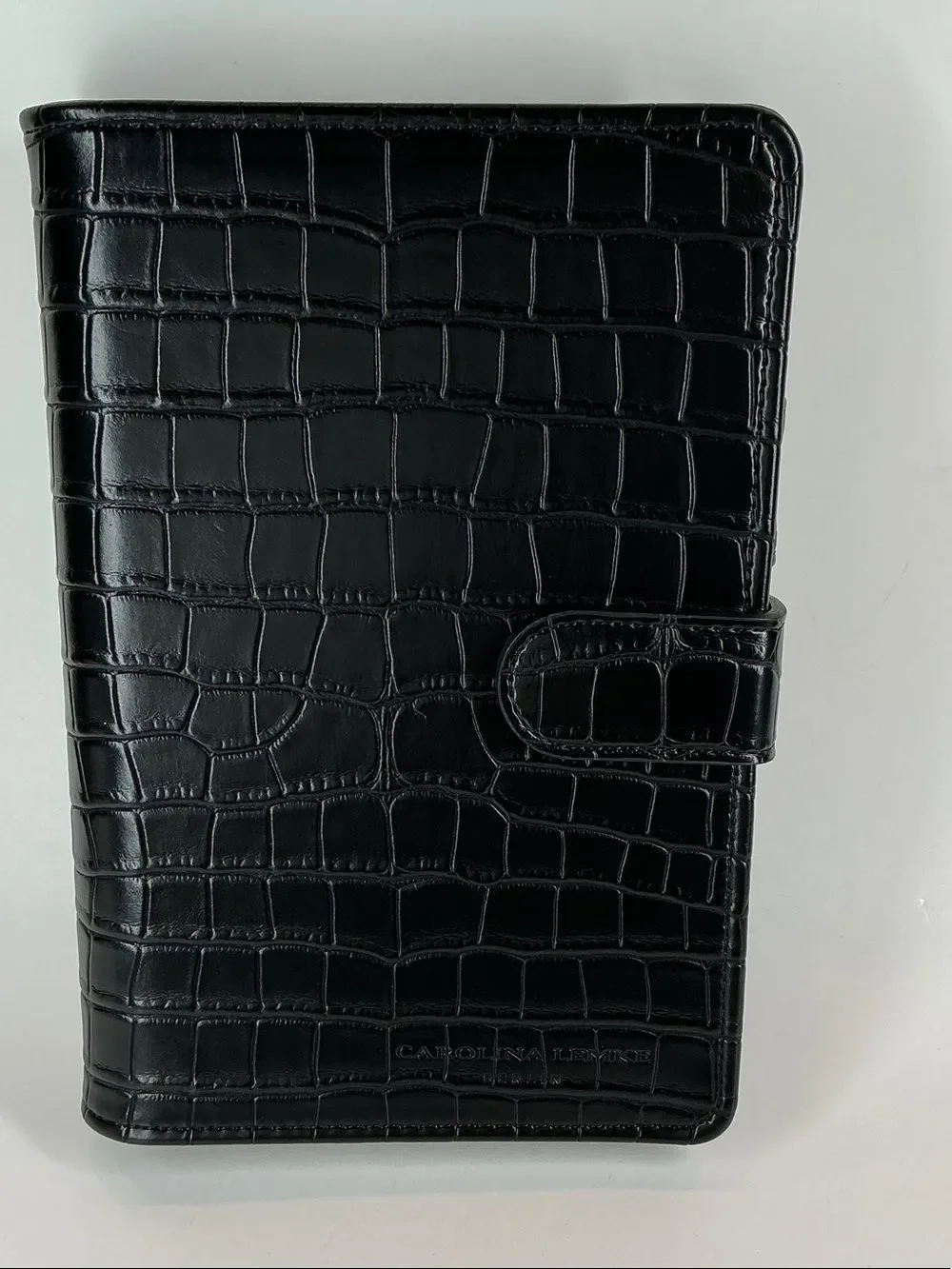Carolina Lemke Berlin Croc Embossed Planner Binder Organizer + Pen (new in box)
